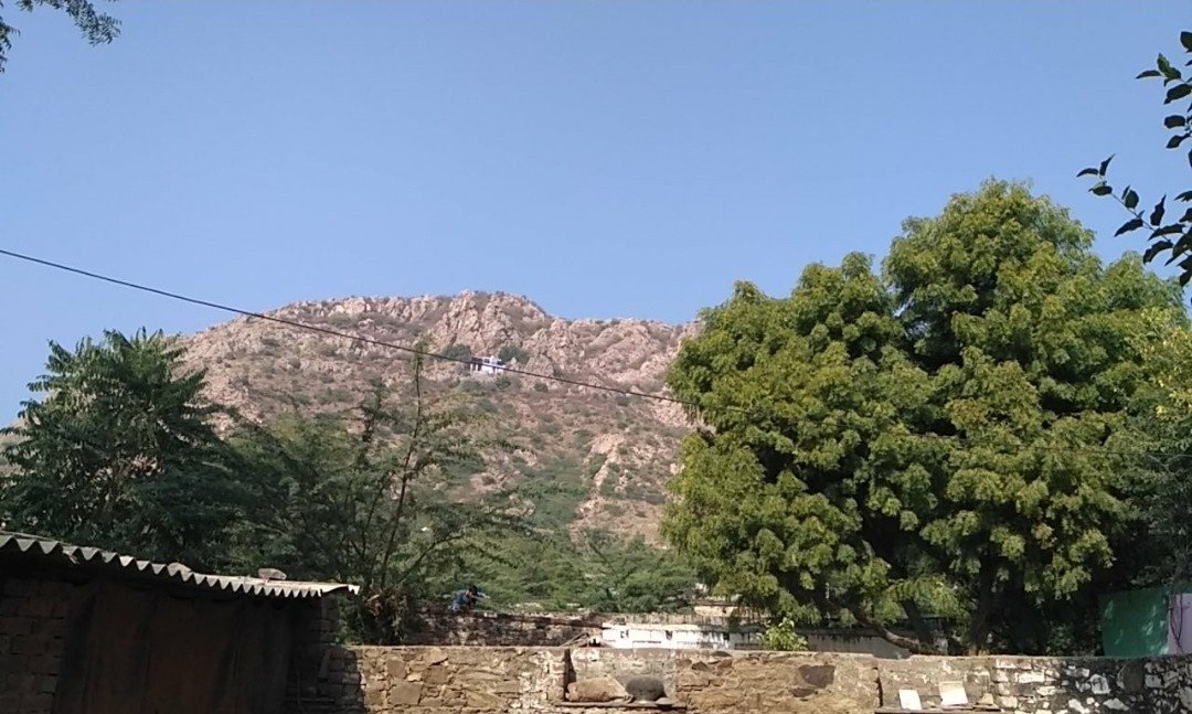 Mansa Devi hill from village wall